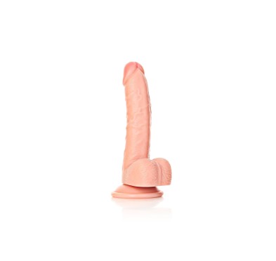 Silikonowe żylaste cieliste dildo przyssawka 20 cm